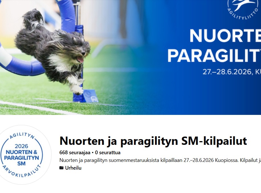 2026 Nuorten ja Paragilityn SM Kuopiossa 27.-28.6.2026